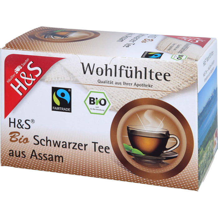 H&S Bio Schwarzer Tee aus Assam, 20X1.80 g FBE