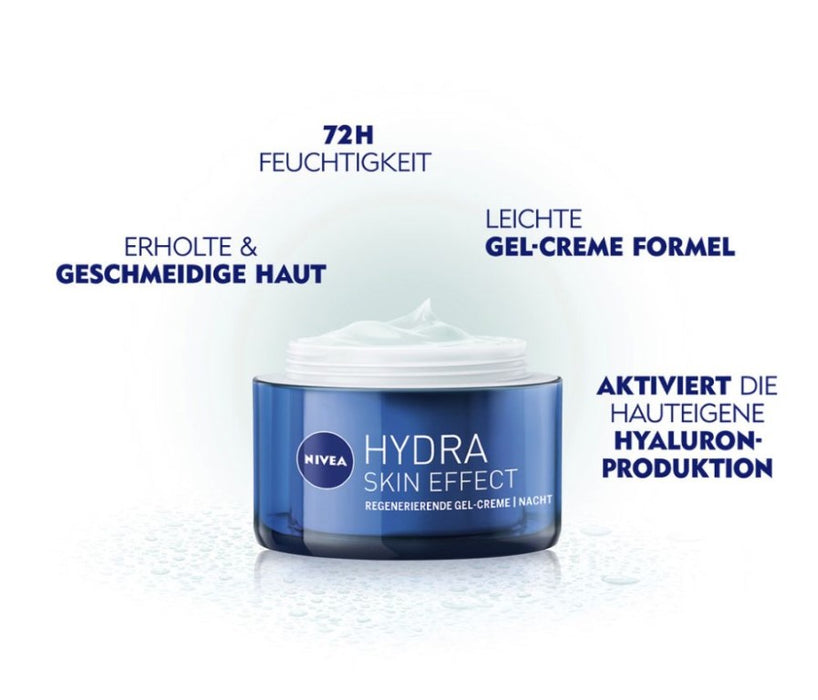 NIVEA Hydra Skin Effect regeneriere Gel-Creme Nacht, 50.0 ml Creme