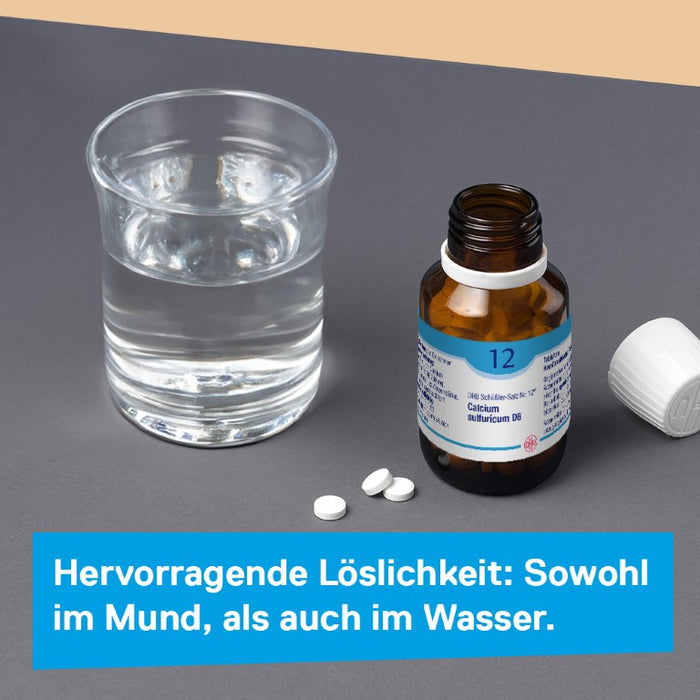 DHU Schüßler-Salz Nr. 12 Calcium sulfuricum D12 – Das Mineralsalz der Gelenke – das Original – umweltfreundlich im Arzneiglas, 80 St. Tabletten