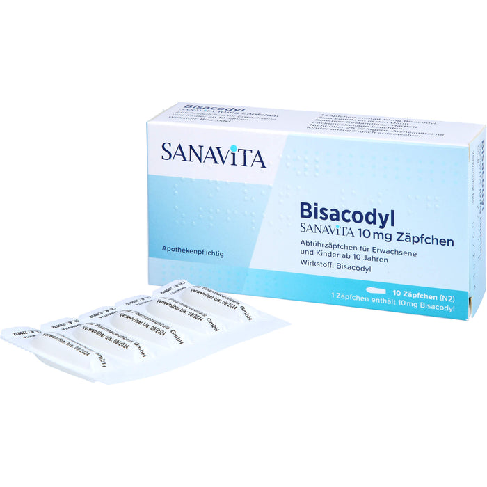 Bisacodyl Sanavita 10mg, 10 St SUP