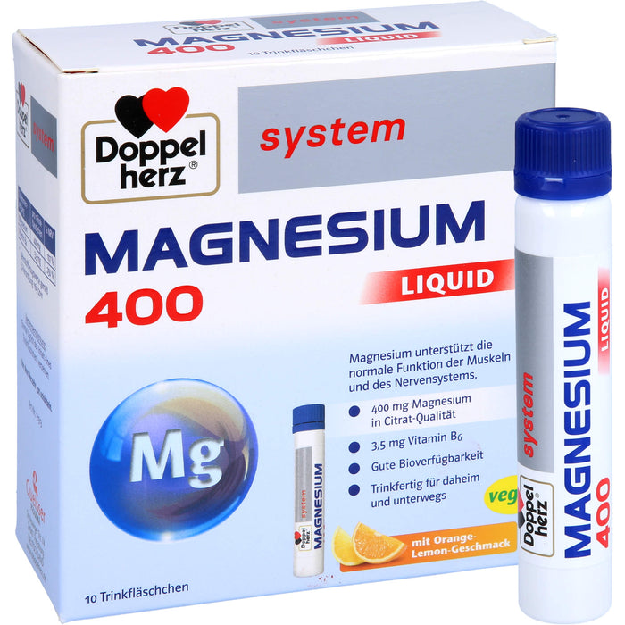 Doppelherz Magnesium 400 Liquid system Lösung, 10 St. Ampullen