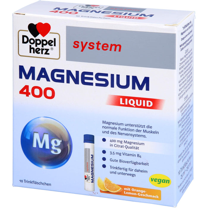 Doppelherz Magnesium 400 Liquid system Lösung, 10 St. Ampullen