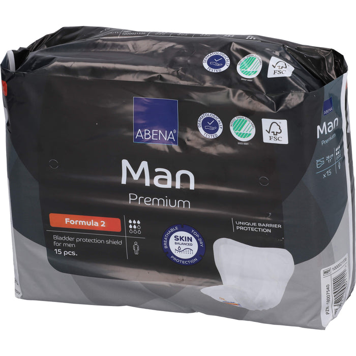 ABENA Man Premium Formula 2 Inkontinenzeinlagen, 15 St. Einlagen