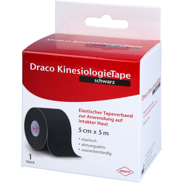 Draco KinesiologieTape schwarz 5 cm x 5 m, 1 St VER