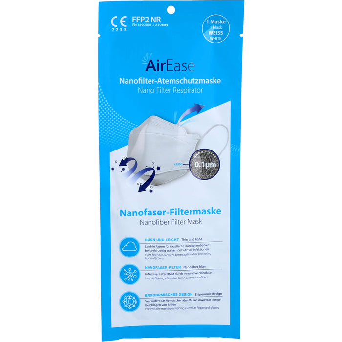 AirEase FFP2 Nanofilter Maske, 1 St. Masken