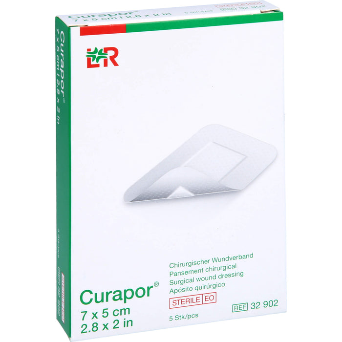 Curapor Wundverband steril 7x5cm, 5 St. Pflaster