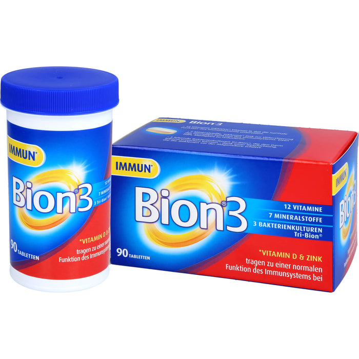 Bion 3 Vitamine, Mineralstoffe, Bakterienkulturen Tabletten, 90 St. Tabletten