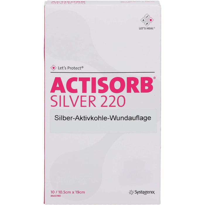 ACTISORB 220 Silver 9,5x6,5cm steril, 10 St KOM