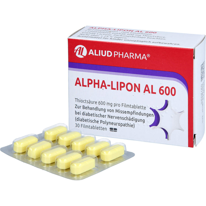 ALPHA-LIPON AL 600 Tabletten zur Behandlung von Missempfindungen bei diabetischer Nervenschädigung, 30 St. Tabletten