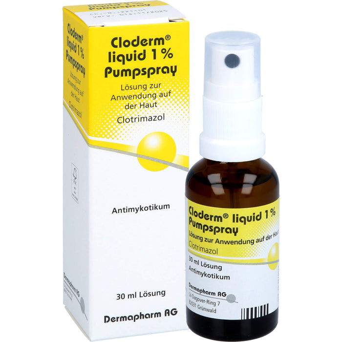 Cloderm Liquid 1 % Pumpspray Antimykotikum, 30 ml Lösung