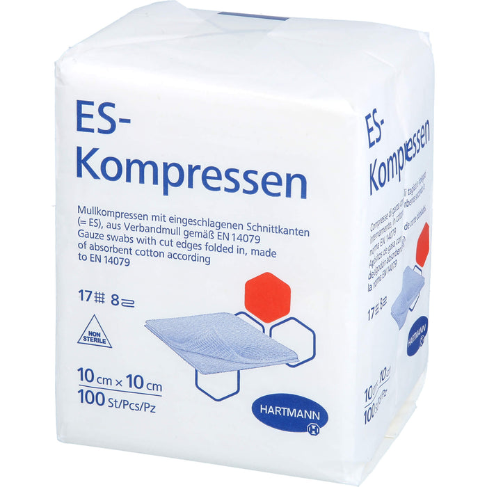 ES-Kompressen 10 x 10 cm unsteril  Mullkompressen, 100 St. Kompressen