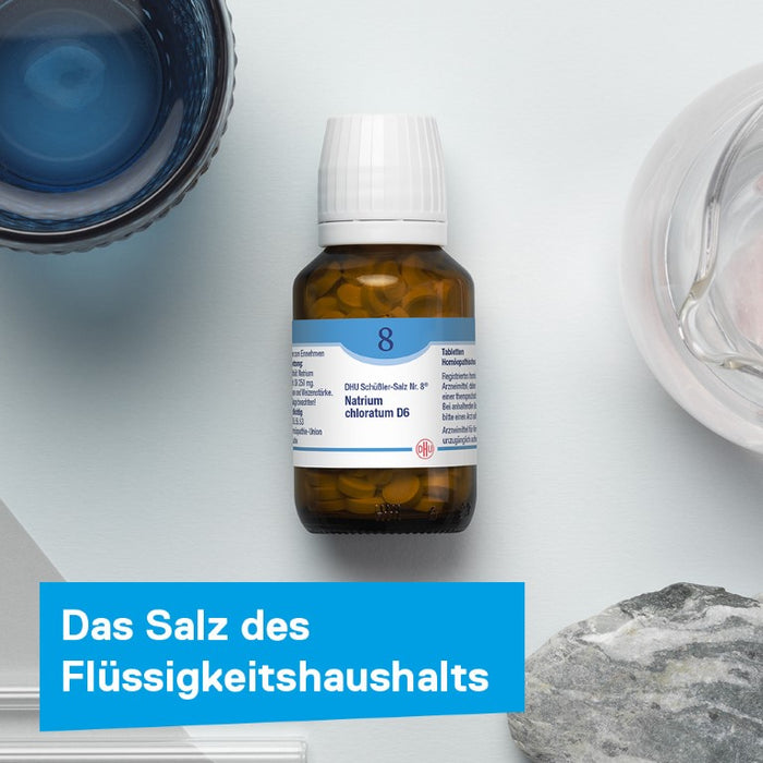 DHU Schüßler-Salz Nr. 8 Natrium chloratum D12 – Das Mineralsalz des Flüssigkeitshaushalts – das Original – umweltfreundlich im Arzneiglas, 420 St. Tabletten