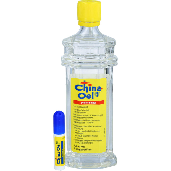 China-Oel mit 3 Inhalatoren Pfefferminzöl, 100 ml Etheric oil