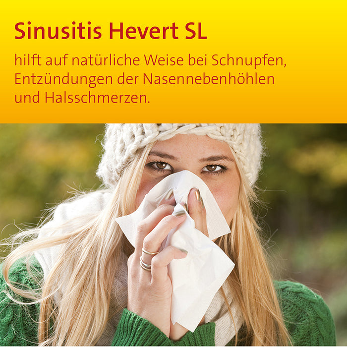 Sinusitis Hevert SL bei Schnupfen und Entzündungen der Nasennebenhöhlen, 100 St. Tabletten