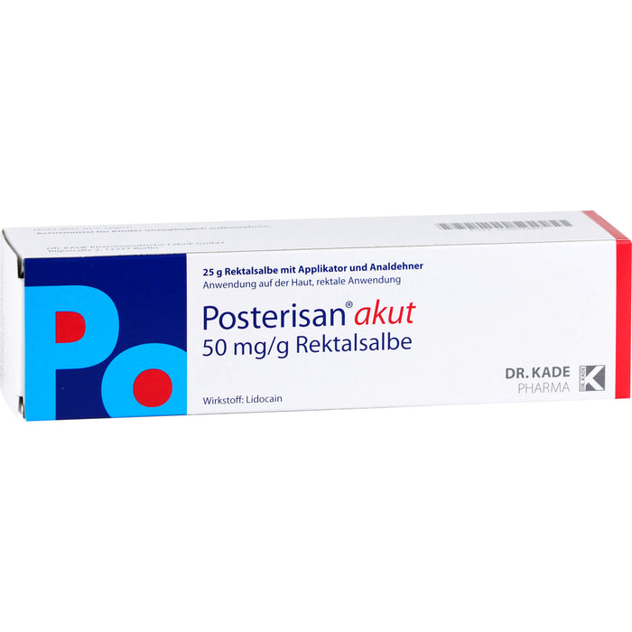 Posterisan akut 50 mg/g Rektalsalbe mit Applikator und Analdehner, 25 St. Vorrichtung