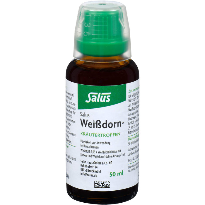 Salus Weißdorn-Kräutertropfen zur Unterstützung der Herz-Kreislauf-Funktion, 50 ml Lösung