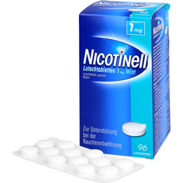 NICOTINell Lutschtabletten 1 mg Mint zur Raucherentwöhnung, 96 St. Tabletten