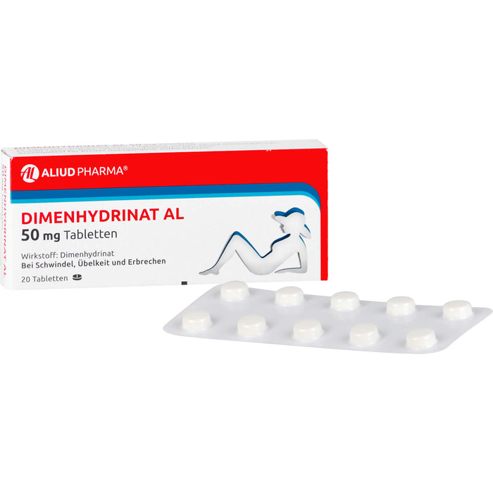 Dimenhydrinat AL 50 mg Tabletten, 20 St. Tabletten