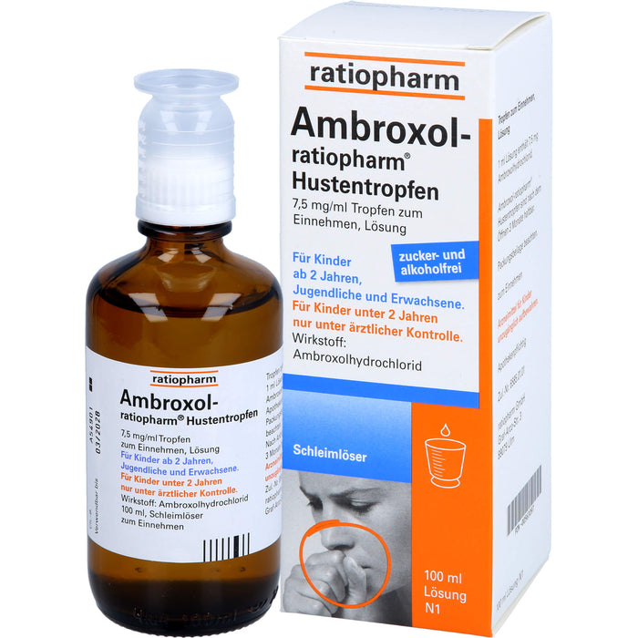 Ambroxol-ratiopharm Hustentropfen, 100 ml Lösung