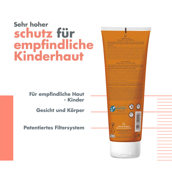 Avène Kinder-Sonnenmilch SPF 50+, 250 ml Creme