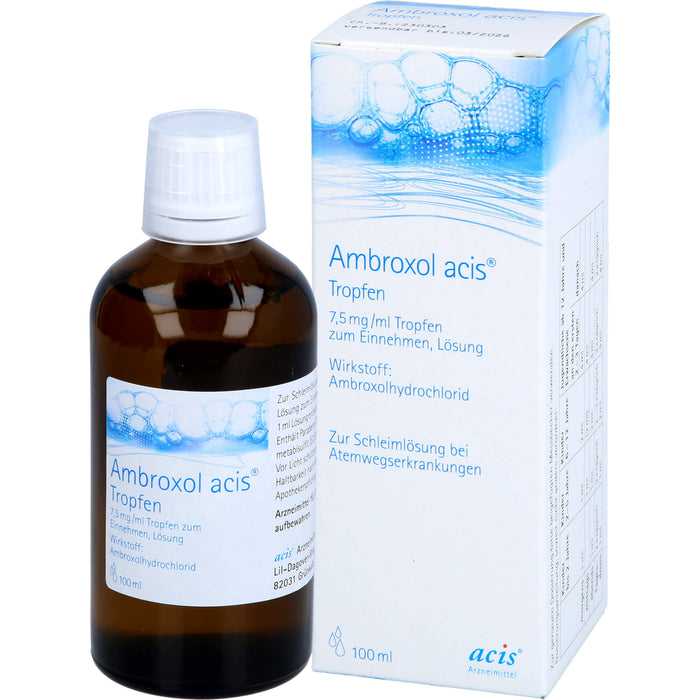 Ambroxol acis Tropfen, 7,5 mg/ml Tropfen zum Einnehmen, Lösung, 100 ml Lösung