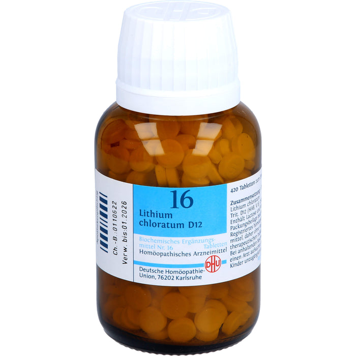 DHU Schüßler-Salz Nr. 16 Lithium chloratum D12 Tabletten, 420 St. Tabletten