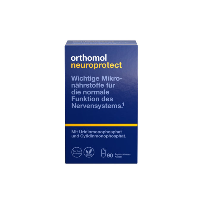Orthomol Neuroprotect mit Magnesium und B-Vitaminen - für die normale Funktion des Nervensystems, 90 St. Tagesportionen