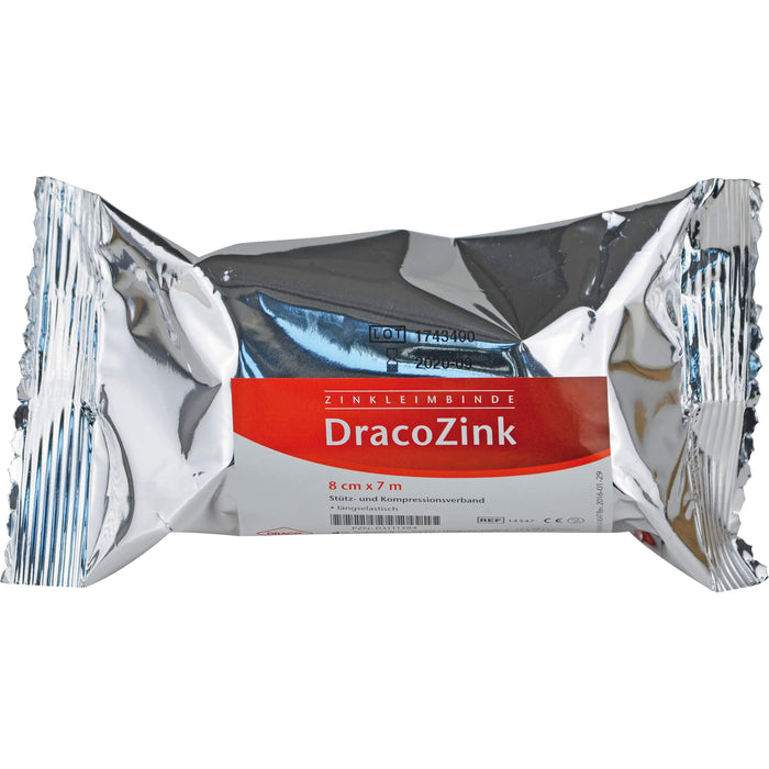 Zinkleimbinde Dracozink 8cmx7m, 1 St. Packung