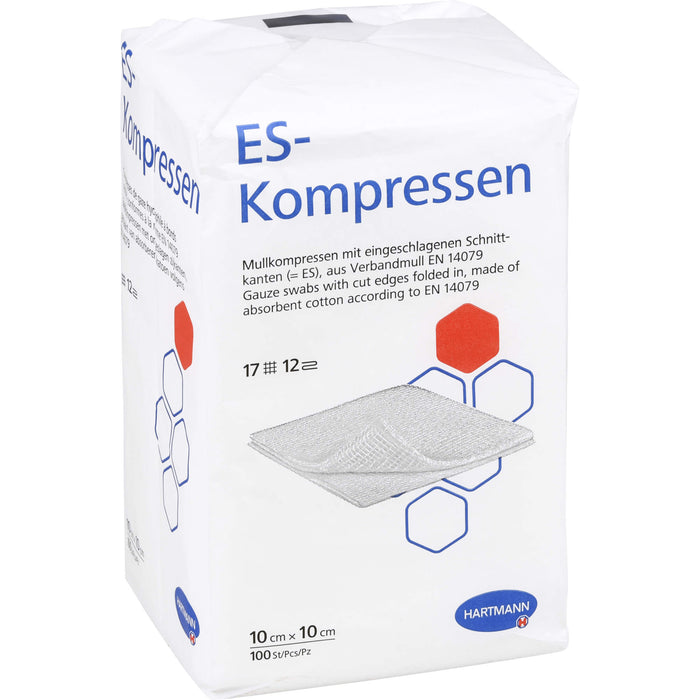 ES-KOMPRESSEN unsteril 10x10cm 12f CPC, 100 St KOM