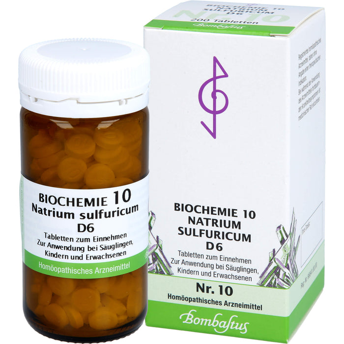 Biochemie 10 Natrium sulfuricum Bombastus D6 Tbl., 200 St TAB