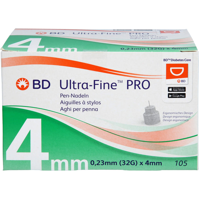 BD ULTRA-FINE PRO Pen-Nadeln 4 mm 32 G 0,23 mm, 105 St KAN