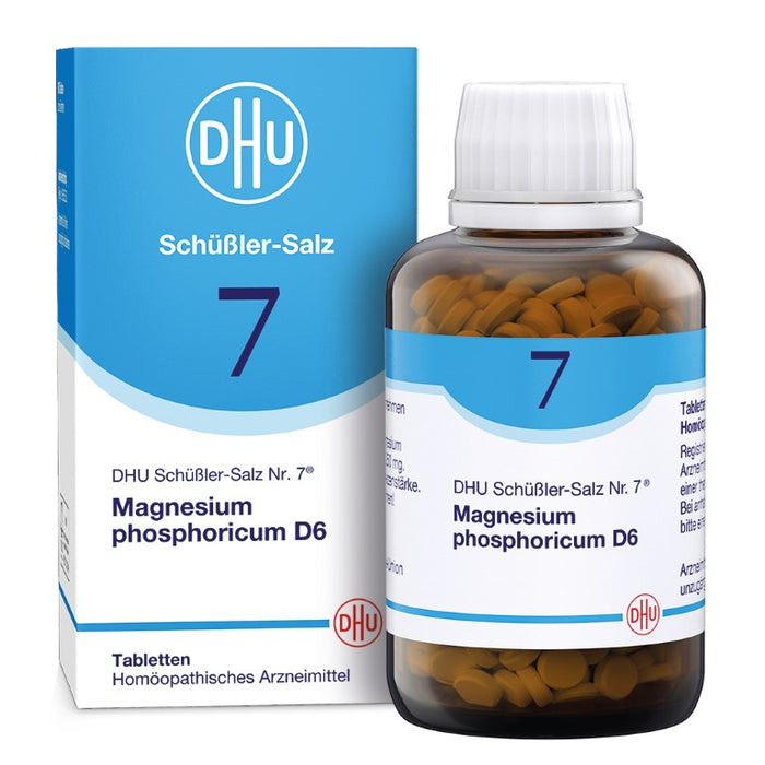 DHU Schüßler-Salz Nr. 7 Magnesium phosphoricum D6 – Das Mineralsalz der Muskeln und Nerven – das Original – umweltfreundlich im Arzneiglas, 900 St. Tabletten