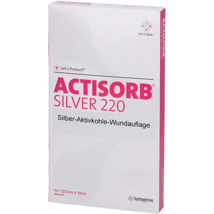 ACTISORB 220 Silver 9,5x6,5cm steril, 10 St KOM