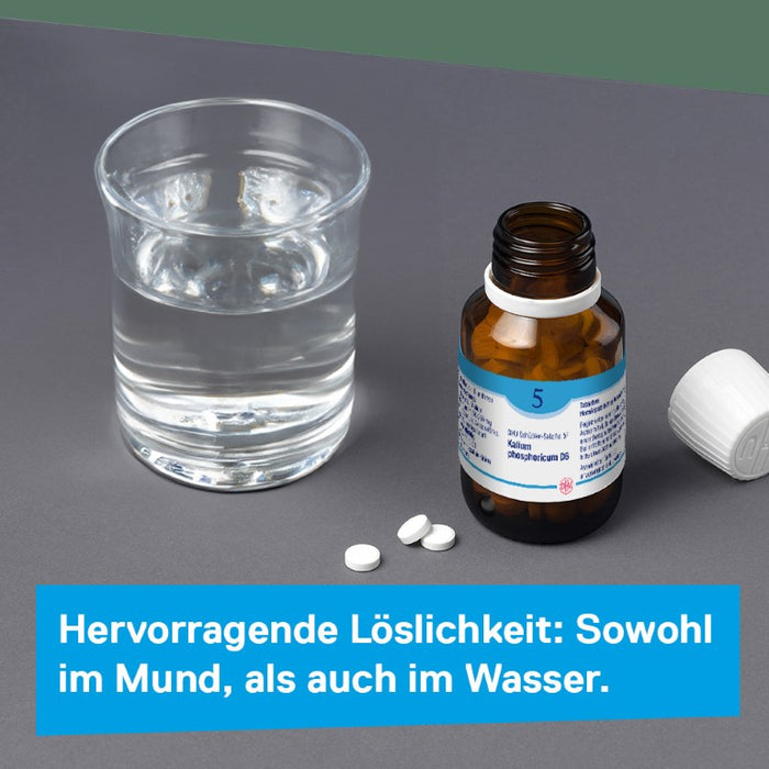 DHU Schüßler-Salz Nr. 5 Kalium phosphoricum D6 – Das Mineralsalz der Nerven und Psyche – das Original – umweltfreundlich im Arzneiglas, 900 St. Tabletten