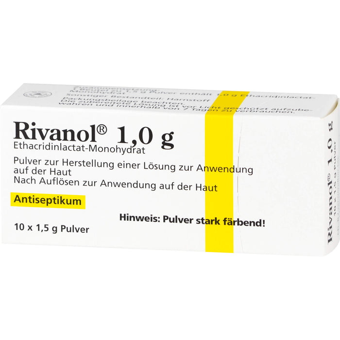 Rivanol 1,0 g Pulver Antiseptikum, 10 St. Beutel