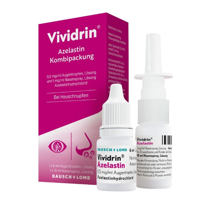 Vividrin Azelastin Kombipackung Augentropfen und Nasenspray, 1 St. Kombipackung