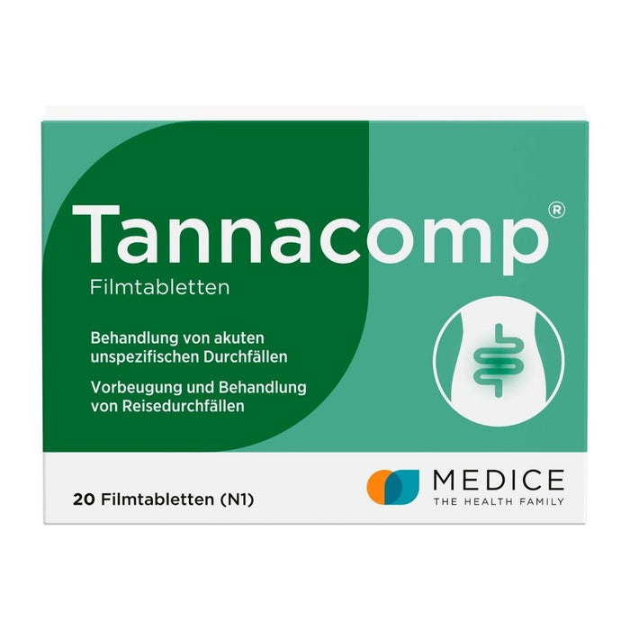 Tannacomp Filmtabletten bei Durchfall, 20 St. Tabletten