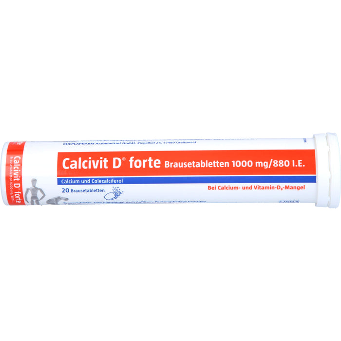 Calcivit D forte Brausetabletten, 1000 mg/880 I.E., 40 St BTA