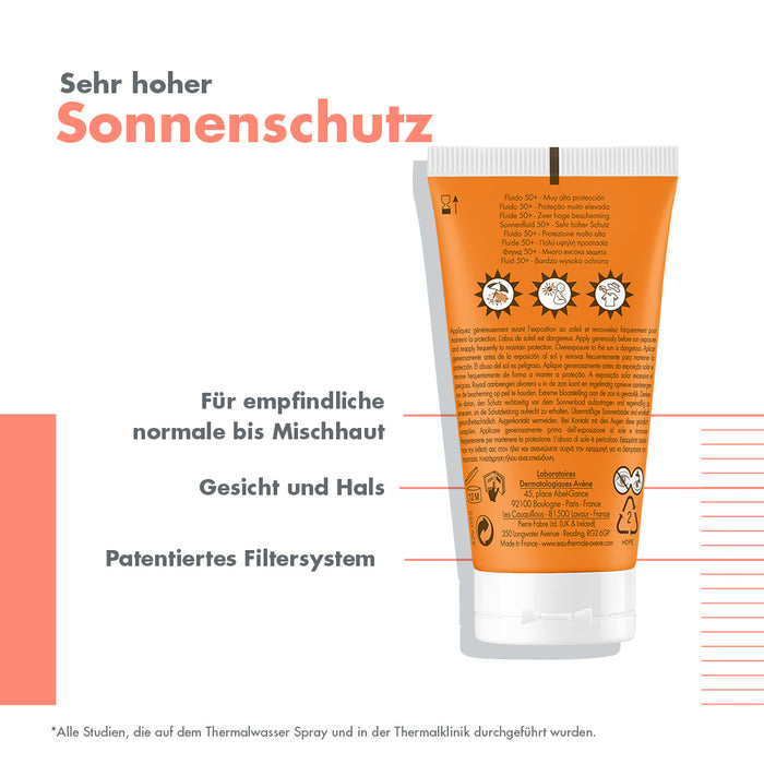 Avène Sonnenfluid SPF 50+ ultra leicht, 50 ml Creme