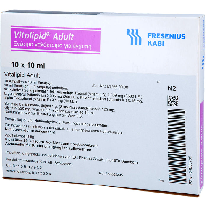 Vitalipid Adult CC-Pharma, Ampullen, 10X10 ml AMP