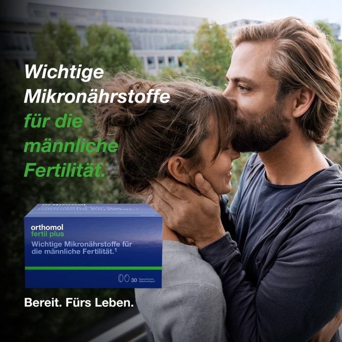 Orthomol Fertil plus - für Männer mit Kinderwunsch - mit Zink und Selen - Unterstützung der männlichen Fertilität - Tabletten/Kapsel, 30 St. Tagesportionen