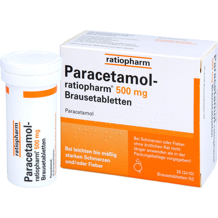 Paracetamol-ratiopharm 500 mg Brausetabletten, 20 St. Tabletten