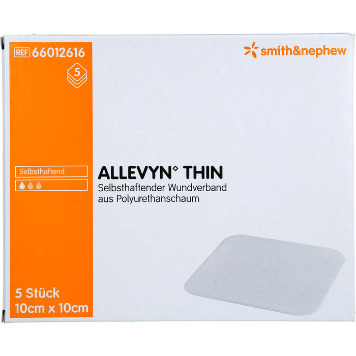 ALLEVYN Thin 10x10 cm dünne Wundauflage, 5 St VER